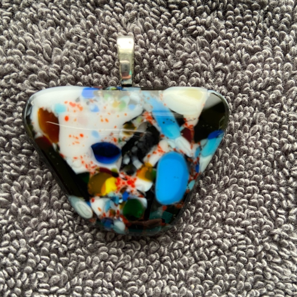 Fused glass pendant